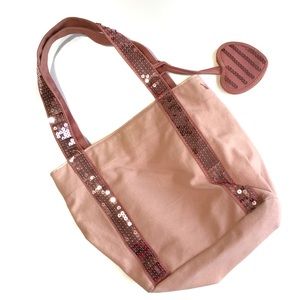 Pink Sequin AE Tote Bag Purse